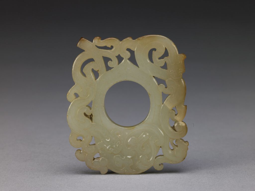 图片[1]-Jade dragon pattern jade shaped pendant-China Archive
